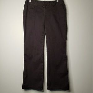 VTG London Jean Womens Chino Stretch Kate Fit Sz 4 Short Black Low Rise Bootcut